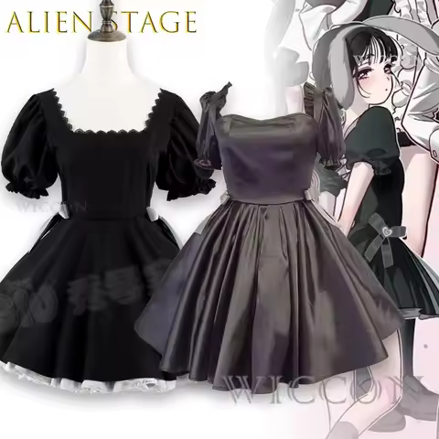 Alien Stage SUA Hyuna Cosplay Costume Rabbit House Anime Character Outfit Puff Sleeve Short Dress Ha