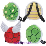 FASHIONHUBZ Turtle School Bag, Super Koopa Green Bowser Plush Backpack, Boys Gift Plush Toys Turtle 