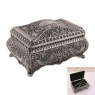 CH* Decorative Metal Jewelry Box Classical Metal Storage Box With Lid For Jewelry Keepsakes And Coll