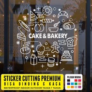 Cake Bakery Shop Wall and Glass Stickers Cake and Bread Shop cutting stiker