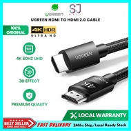 UGREEN HDMI To HDMI 2.0 Cable 4K 60Hz HDR UHD eARC Stereo Sound Nylon Braided Premium PS5 Xbox Monit