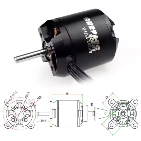 SURPASS HOBBY C4250 3520 4250 600KV 800KV Brushless Motor for Airpalne Aircraft Multicopters RC Plan
