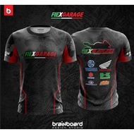 FIEX garage Tshirt / Baju Microfiber Jersi / Jersey Sublimation / Tshirt Jersey