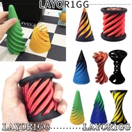 LAYOR1GG Spiral Cone Fidget Toy, Math Games Impossible  Printed Spiral Cone Toy, Funny Figurine Inte