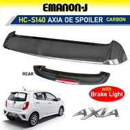 Perodua Axia 2014 - 2022 Oem Carbon Spoiler Bodykit With Led Brake Lamp - HC CARGO