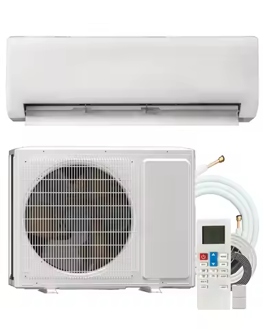 Mini Split AC/Heating System, Energy Efficient Inverter AC Unit with 1 Ton Heat Pump, 12000/18000/24