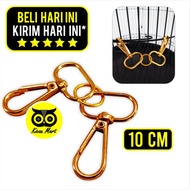 KICAU MART Rantai Kunci Bulat Full Gold Stainless Sempati Pengunci Sangkar Kandang Burung Murai Love