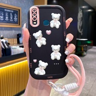 Casing hp for VIVO Y12 Y15 Y17 Y11 2019 Y12i Y3 Y3s 2020 Case Cute Bow Bear Pattern Silicone Phone C