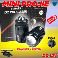 Lampu Led tembak AES D2 Pro Laser 2 Warna Kuning putih 20 watt hi low