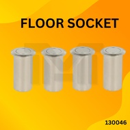1 PCS FLOOR SOCKET W/SPRING DUST COVER, SS304, Ø22X46MM, F/DOOR