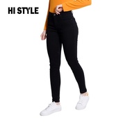 HI STYLE Slim Fit Long Jeans - Black