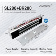 Outdoor Waterproof Magnetic EM Lock 600lbs Bracket ZL SL280+BR280