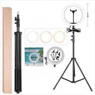 (ขายส่ง)ถูกที่สุด ไฟไลฟ์สด ชุดไฟไลฟ์สด ไฟLed พร้อมขาตั้ง2.1เมตร ไฟไลฟ์สด26-30CM ปรับได้3สี เปลี่ยนได