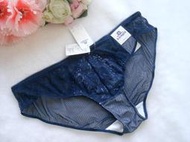 華歌爾 內褲 大LL號(XL號) 🎉 B.temp'd 性感 貝殼系列 蕾絲 網布 透氣 三角褲 ~深礦藍