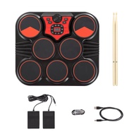 [New Arrival]Tabletop Electronic Drum USB/Battery Powered 7 Pads Drum Set with Built-in Speakers Rec