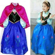 MERAH Anna Frozen Costume Dress Red Robe
