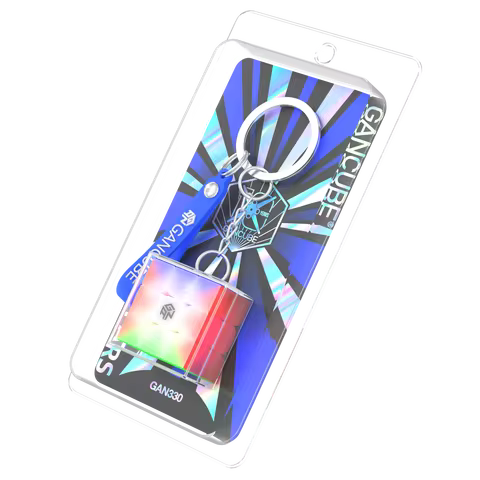 GAN 330 Keychain 10th Anniversary Cube 3x3x3 Mini Speed Cube Stickerless 3x3 Speed Cube Professional