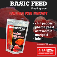 COD louhan red parrot | pelet ikan lohan jenong | pakan ikan predator | makanan ikan lohan