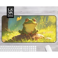 Frog Lofi Desk Mat Gaming Frog Mousepad XL Mouse Pad Frog Lover Gift Big Desk Mat Custom Laptop Desk Mat XXL Mousepad Extended Desk Mat