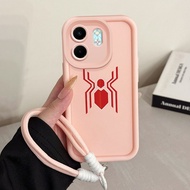 Case For Infinix Smart 9 9 HD Hot 50i Phone Three-Color Symbol Silicone Shockproof Strap