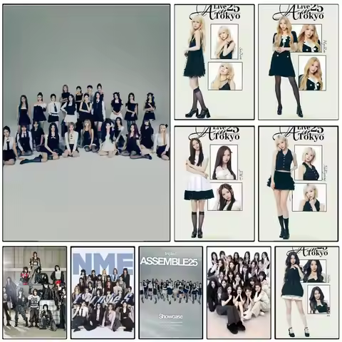 Kpop Girl Group T-tripleS Poster Self-adhesive Art Waterproof Paper Sticker Coffee House Bar Room Wa