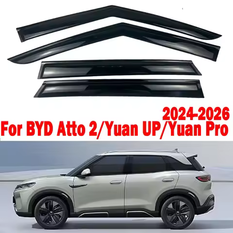 4pcs Window Visors For BYD Atto 2/Yuan UP/Yuan Pro/S1 Pro 2024-2026 Car Rain Deflectors Sun Shade| C