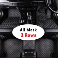 RHD Leather Car Floor Mat for Mitsubishi Outlander 2019 2020 5 Seater 7 Seater Custom Waterproof Car