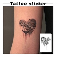 1 Piece Of Gothic Style Artistic Lace Heart Tattoo Sticker Dark Style Niche Design Sexy Tattoo Stick
