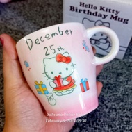 2004 SANRIO HELLO KITTY DECEMBER 25TH COLLECTIBLE BIRTHDAY MUG • JAPAN
