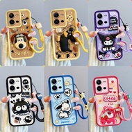 Casing VIVO V25 V25E patung pelekat comel phone casing