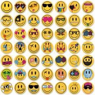54Pcs Emoji Refrigerator Magnets Fridge Magnets For Locker Whiteboard Decorative Magnets - Cute Funn