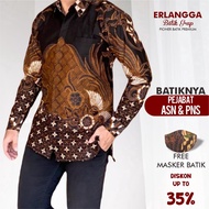 KEMEJA PRIA Modern Men's Batik Shirt Hem Batik Latest Men Batik Men Adem Smooth Layer Furing Hem Batik Men Long Sleeve Batik Shirt Men Fashionable Elegant Simple Tops Batik Shirts For Men