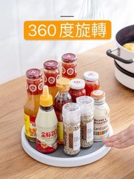 KF items 0036: 多功能360度櫥櫃雪櫃旋轉式置物架/廚房調味品料收納盤