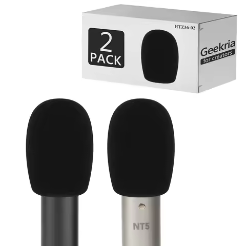 Geekria for Creators Foam Windscreen Compatible with RODE M5, NT5, NT6, NT55 Microphone Antipop Foam