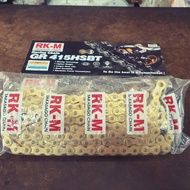 RKM RACING CHAIN GR 415HSBT HEAVY DUTY 415 TAKASAGO CHAIN GOLD
