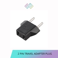 (1Year Warranty) 2 Pin Travel Adapter Plug US UK change to 2 Round Pin Adapter Converter 125V-250V 6