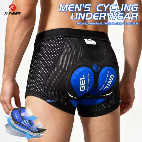 X-TIGER Men's Cycling Underwear Shorts 5D Gel Pad Breathable Non-Slip Bike Shorts Bike Underpant MTB
