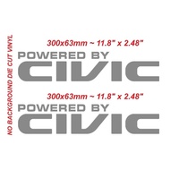 Civic sticker poer car sticker by honda Civic cutting sticker 2 pcs Cool