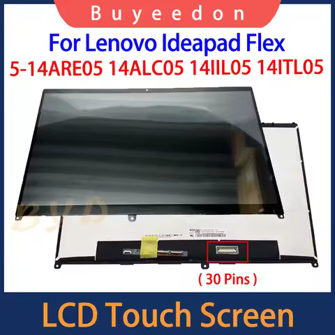 New 14" LCD Touch Screen For Lenovo Ideapad Flex 5-14ALC05 14ARE05 14IIL05 14ITL05 LCD Display Digit