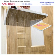 Bát sen tắm đứng vuông 20x20 cm KAG-BS34 đầu sen phun mưa bát sen tắm phun mưa NƯỚC MẠNH TIA PHUN ĐỀ