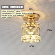 Lampu Plafon Gantung Kristal Minimalis 2 Model (Kotak & Bulat) Lampu kristal plafon rumah Lampu ceil