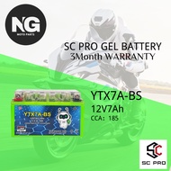 SC64 SCPRO YTX7A-BS GEL BATTERY 12V7AH/10HR Battery Motorcycle