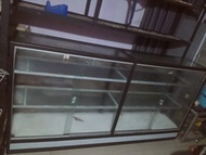 etalase kaca bekas murah berkualitas (200cm x 100cm x 30cm)
