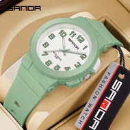 SANDA Youth Simple Sport Quartz Watch - Solid Colour Watch 6123-2