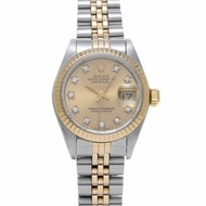 勞力士 Datejust 10P 鑽石 69173G R 系列（約 1987 年製造）香檳色/鑽石女錶自動