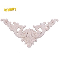 20*20cm Rubber Wood Oak Carved Corner Onlay Applique Cabinet Unpainted