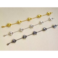 Lady's bracelet - 18k gold, silver, black gold bracelet