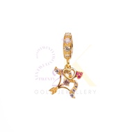 916/22K Cupid’s Bow and Arrow Pendant (22K Gold Jewellery)