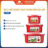 Sistema plastic food container 1.4L/2.4L/3.2L - 1101/1102/1103 for microwave use, made in New Zealan