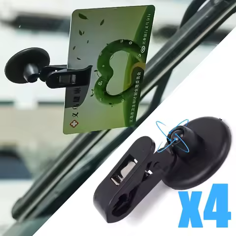 Auto Sticky Card Clip Ticket Holder Windshield Parking Coupon Clips Interior Storage and Organizatio